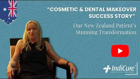 Watch Nicola from New Zealand share how she skipped weeks of waiting back home for a rapid, high-quality facelift, lens exchange, and dental evaluation in India with IndiCure.